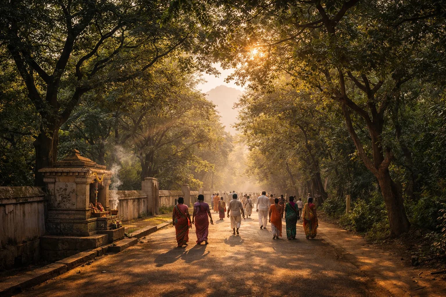 Girivalam path around Arunachala Tiruvannamalai